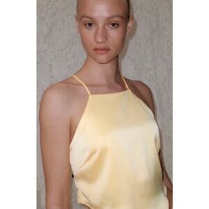SOMETHING NEW Gloria Cross-back Tank at Nordstrom light yellow size XL NWOT